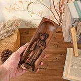 Beech Wood Holy Family Altar Decor - Handcrafted Christian Prayer Desktop Gift - BGCOPPER