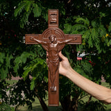 Bgcopper INRI Wood Carving Crucifix - BGCOPPER