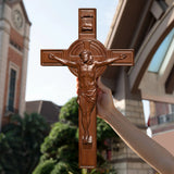 Bgcopper INRI Wood Carving Crucifix - BGCOPPER