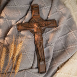 Bgcopper INRI Wood Carving Crucifix - BGCOPPER