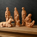Jesus Manger Nativity Scene Wooden Statue Tabletop Ornament - Best Christmas Gifts - BGCOPPER