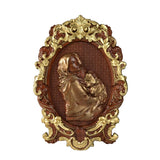 Bgcopper Mother Mary with Baby Jesus Wood Carving Decor - BGCOPPER