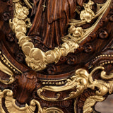 Wood carving of the Virgin Mary in leaves - BGCOPPER