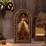 Sacred Heart of Jesus and Our Lady of Mercy Tabletop Decorative Artwork - BGCOPPER