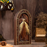 Sacred Heart of Jesus and Our Lady of Mercy Tabletop Decorative Artwork - BGCOPPER
