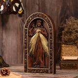 Sacred Heart of Jesus and Our Lady of Mercy Tabletop Decorative Artwork - BGCOPPER