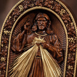 Sacred Heart of Jesus and Our Lady of Mercy Tabletop Decorative Artwork - BGCOPPER