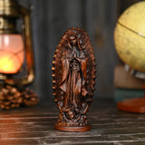 Our Lady of Guadalupe Round Wooden Tabletop Ornament - BGCOPPER
