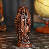 Our Lady of Guadalupe Round Wooden Tabletop Ornament - BGCOPPER
