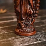 Our Lady of Guadalupe Round Wooden Tabletop Ornament - BGCOPPER