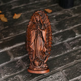Our Lady of Guadalupe Round Wooden Tabletop Ornament - BGCOPPER
