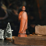 Joseph Wooden Round Carved Tabletop Ornament - BGCOPPER