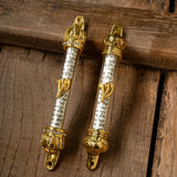 Blessed religious scriptures lintel with engraved doorpost scrolls Acrylic crown door edge scrolls - BGCOPPER