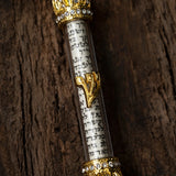 Blessed religious scriptures lintel with engraved doorpost scrolls Acrylic crown door edge scrolls - BGCOPPER