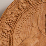 St. Francis of Assisi Patron Saint of Animals Religious Icon - Natural Wood Wall Decoration Hanging Souvenir - BGCOPPER