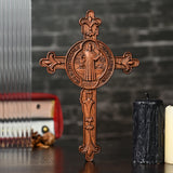 The Redemption of Christ and the Protective Oath of Saint Benedict Double-sided engraved cross - BGCOPPER