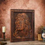 Jesus Crown of Thorns Wood Sculpture - BGCOPPER
