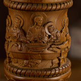 Boxwood "Last Supper" Chalice Hand-Carved Communion Cup | Eternal Symbol of Redemption & Fellowship