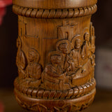 Boxwood "Last Supper" Chalice Hand-Carved Communion Cup | Eternal Symbol of Redemption & Fellowship