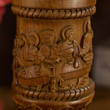 Boxwood "Last Supper" Chalice Hand-Carved Communion Cup | Eternal Symbol of Redemption & Fellowship