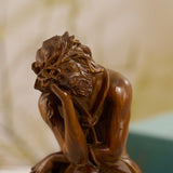 Boxwood "Crown of Thorns" Jesus Meditation Sculpture - Hand-carved Spiritual Art | A Concrete Reminder o - design detail