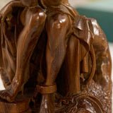 Boxwood "Crown of Thorns" Jesus Meditation Sculpture - Hand-carved Spiritual Art | A Concrete Reminder of His Divine Burden