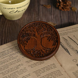 Bgcopper Wooden Tree of Life Celtic Cross Coasters - BGCOPPER
