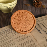 Bgcopper Wooden Tree of Life Celtic Cross Coasters - BGCOPPER