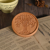 Bgcopper Wooden Tree of Life Celtic Cross Coasters - BGCOPPER