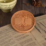 Bgcopper Wooden Tree of Life Celtic Cross Coasters - BGCOPPER