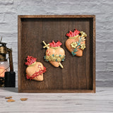 Holy Family Three Sacred Hearts Wood Carving Set - BGCOPPER