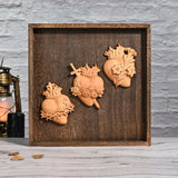 Holy Family Three Sacred Hearts Wood Carving Set - BGCOPPER
