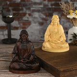 Jesus Meditation Wooden Statue Tabletop Ornament - BGCOPPER