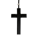 Vintage handmade double-layer alloy wood cross female male couple long pendant sweater chain cross car hanging - BGCOPPER