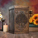 Tree of Life Wooden Urn Organizer for Human Ashes - BGCOPPER