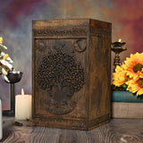 Tree of Life Wooden Urn Organizer for Human Ashes - BGCOPPER