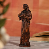 Jesus Goat Wooden Round Carved Tabletop Ornament - BGCOPPER