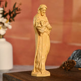 Jesus Goat Wooden Round Carved Tabletop Ornament - BGCOPPER