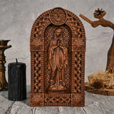 Our Lady of Lourdes Arch Wooden Tabletop Arrangement - BGCOPPER