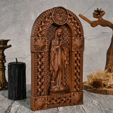 Our Lady of Lourdes Arch Wooden Tabletop Arrangement - BGCOPPER
