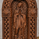 Our Lady of Lourdes Arch Wooden Tabletop Arrangement - BGCOPPER