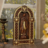 Our Lady of Lourdes Arch Wooden Tabletop Arrangement - BGCOPPER