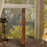 Our Lady of Lourdes Arch Wooden Tabletop Arrangement - BGCOPPER