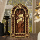 Sacred Heart of Jesus Arch Wooden Tabletop Arrangement - BGCOPPER
