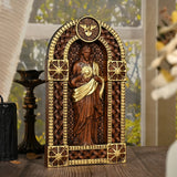 Sacred Heart of Jesus Arch Wooden Tabletop Arrangement - BGCOPPER