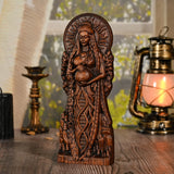 Greek Gaia Earth Goddess Wooden Tabletop Ornament - BGCOPPER