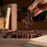 Wood carving of the Cross of the Order of Saint Benedict - with base - BGCOPPER