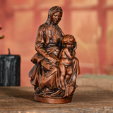 Our Lady of Bruges Jesus Wooden Tabletop Display - BGCOPPER