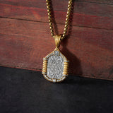 Handmade S925K Silver Madonna Holding Child Necklace