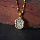 Handmade S925K Silver Madonna Holding Child Necklace